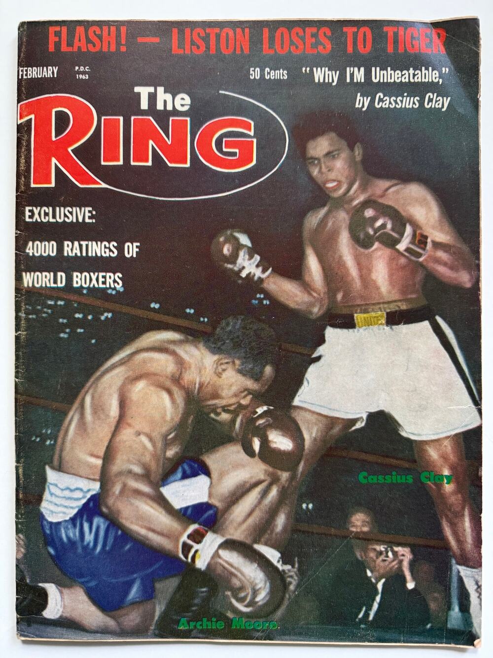 1963 The Ring Cassius Clay Magazine Greatest Muhammad Ali Boxing Sting Like Bee